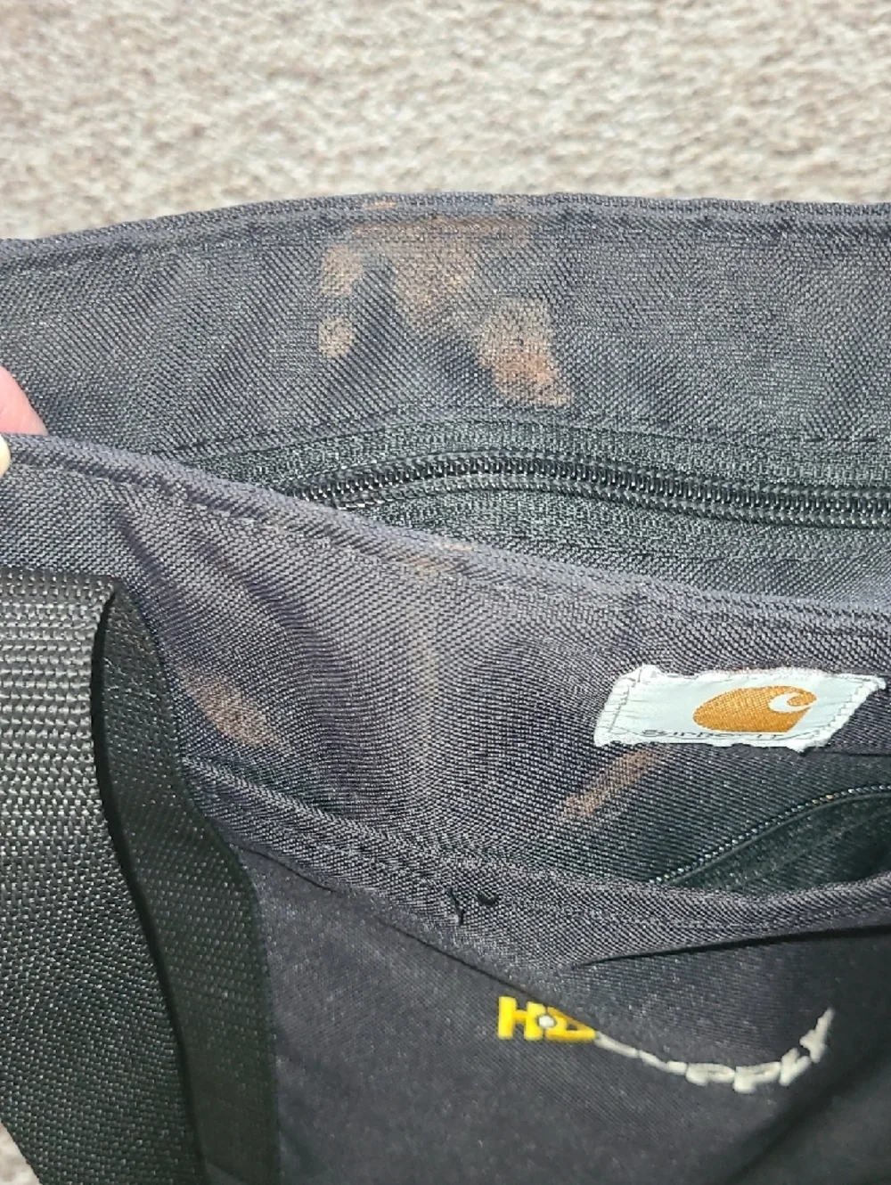 Carhartt Black Lunch Tote with Yellow Logo